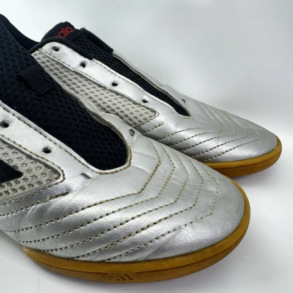 Adidas Predator 19.4 SALA Mens Sz US 4 Silver Black Indoor Soccer Shoes Sneakers